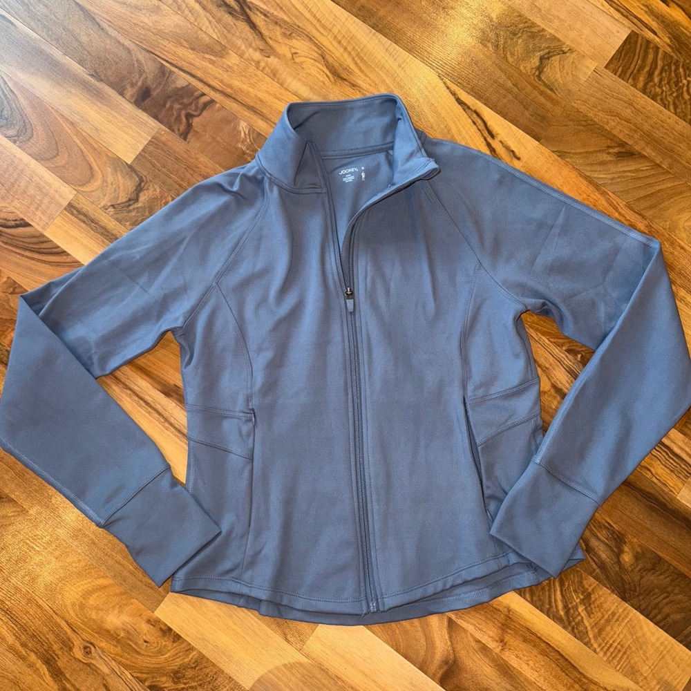 Jockey Full Zip Jacket Women med Thumbhole Pockets‎ Athletic blue Gray Athletic